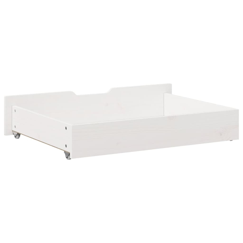 Bedlades 2 st 85x55x16 cm massief grenenhout wit Opbergladen voor huishoudelijke artikelen | Creëer jouw Trendy Thuis | Gratis bezorgd & Retour | Trendy.nl