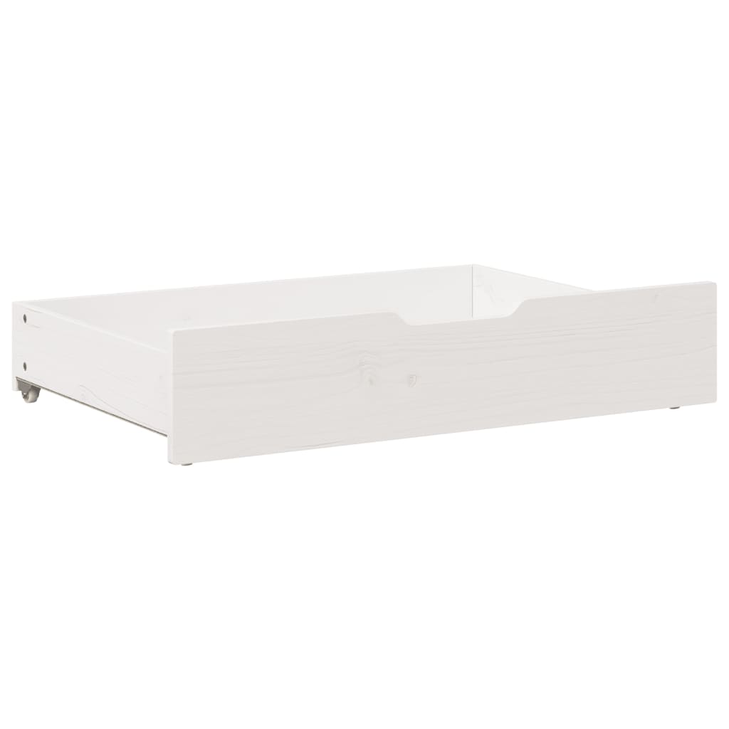 Bedlades 2 st 80x55x16 cm massief grenenhout wit Opbergladen voor huishoudelijke artikelen | Creëer jouw Trendy Thuis | Gratis bezorgd & Retour | Trendy.nl