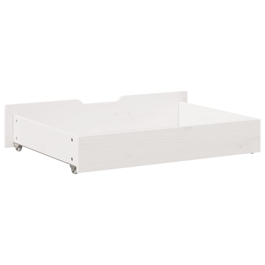 Bedlades 2 st 80x55x16 cm massief grenenhout wit Opbergladen voor huishoudelijke artikelen | Creëer jouw Trendy Thuis | Gratis bezorgd & Retour | Trendy.nl