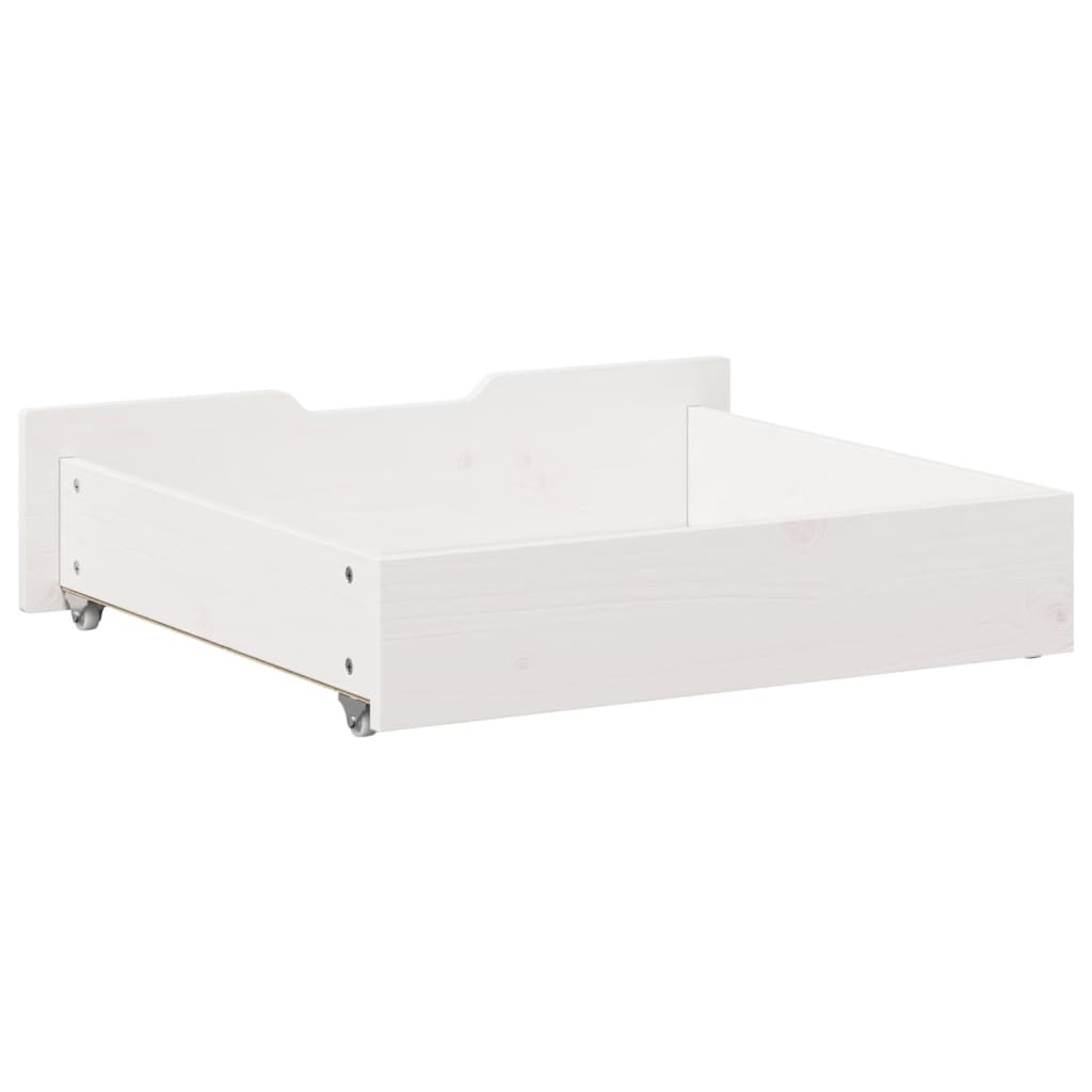 Bedlades 2 st 75x55x16 cm massief grenenhout wit Opbergladen voor huishoudelijke artikelen | Creëer jouw Trendy Thuis | Gratis bezorgd & Retour | Trendy.nl