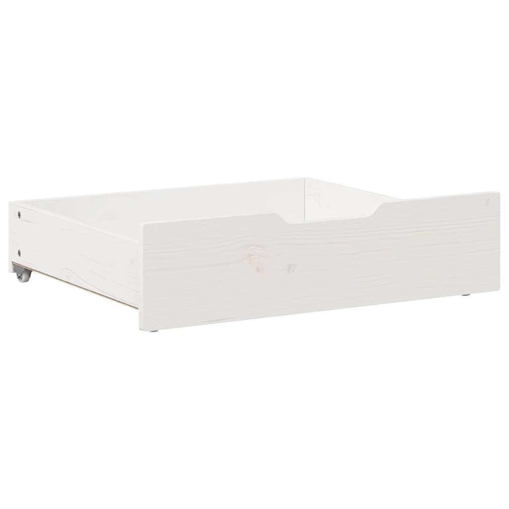 Bedlades 2 st 65x55x16 cm massief grenenhout wit Opbergladen voor huishoudelijke artikelen | Creëer jouw Trendy Thuis | Gratis bezorgd & Retour | Trendy.nl