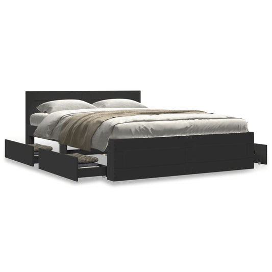 Bedframe met hoofdeinde bruin eikenkleur 135x190 cm Bedden & bedframes | Creëer jouw Trendy Thuis | Gratis bezorgd & Retour | Trendy.nl