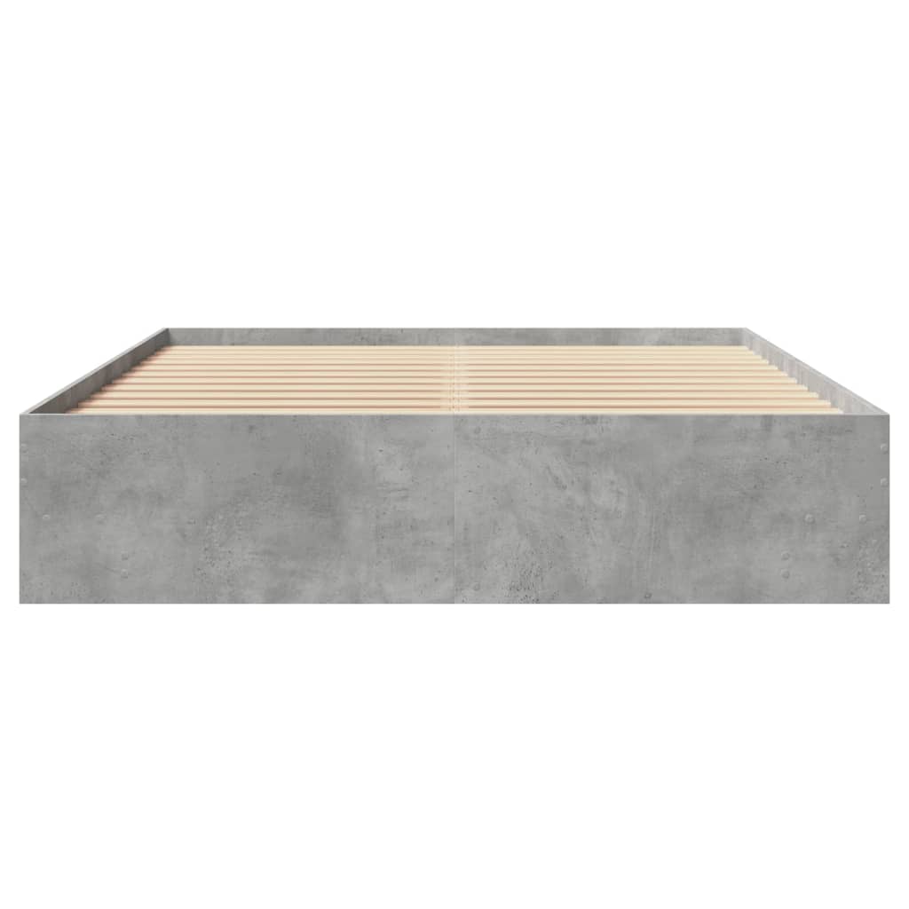 Bedframe bewerkt hout betongrijs 160x200 cm Bedden & bedframes | Creëer jouw Trendy Thuis | Gratis bezorgd & Retour | Trendy.nl