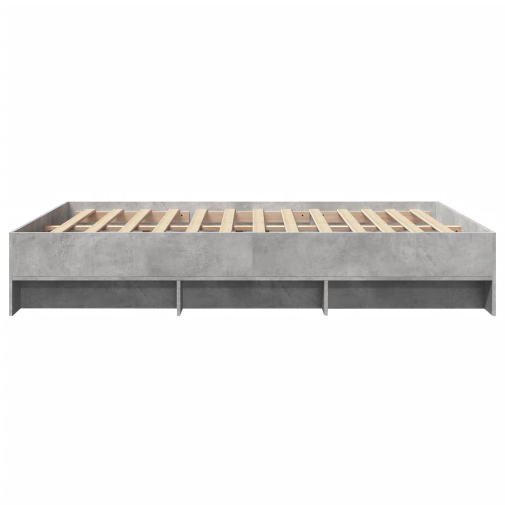 Bedframe bewerkt hout betongrijs 160x200 cm Bedden & bedframes | Creëer jouw Trendy Thuis | Gratis bezorgd & Retour | Trendy.nl