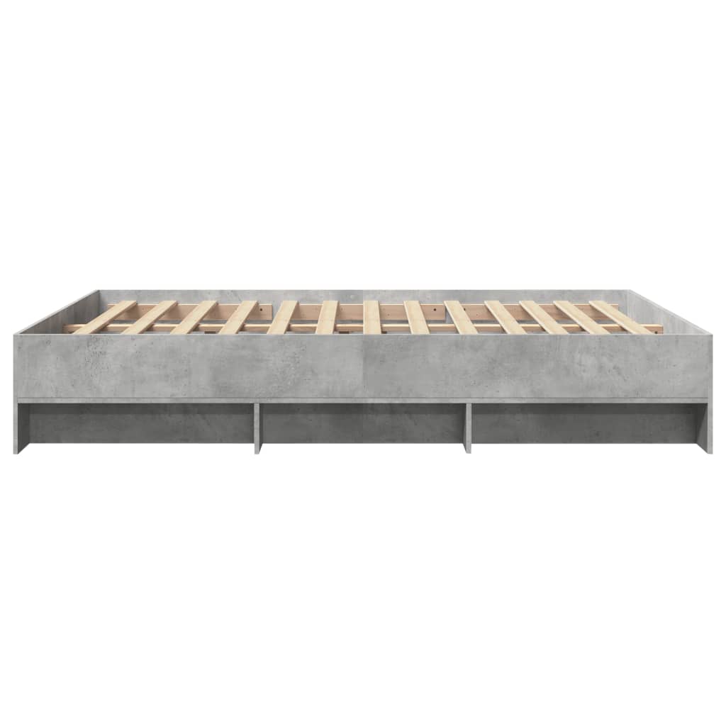 Bedframe bewerkt hout betongrijs 150x200 cm Bedden & bedframes | Creëer jouw Trendy Thuis | Gratis bezorgd & Retour | Trendy.nl