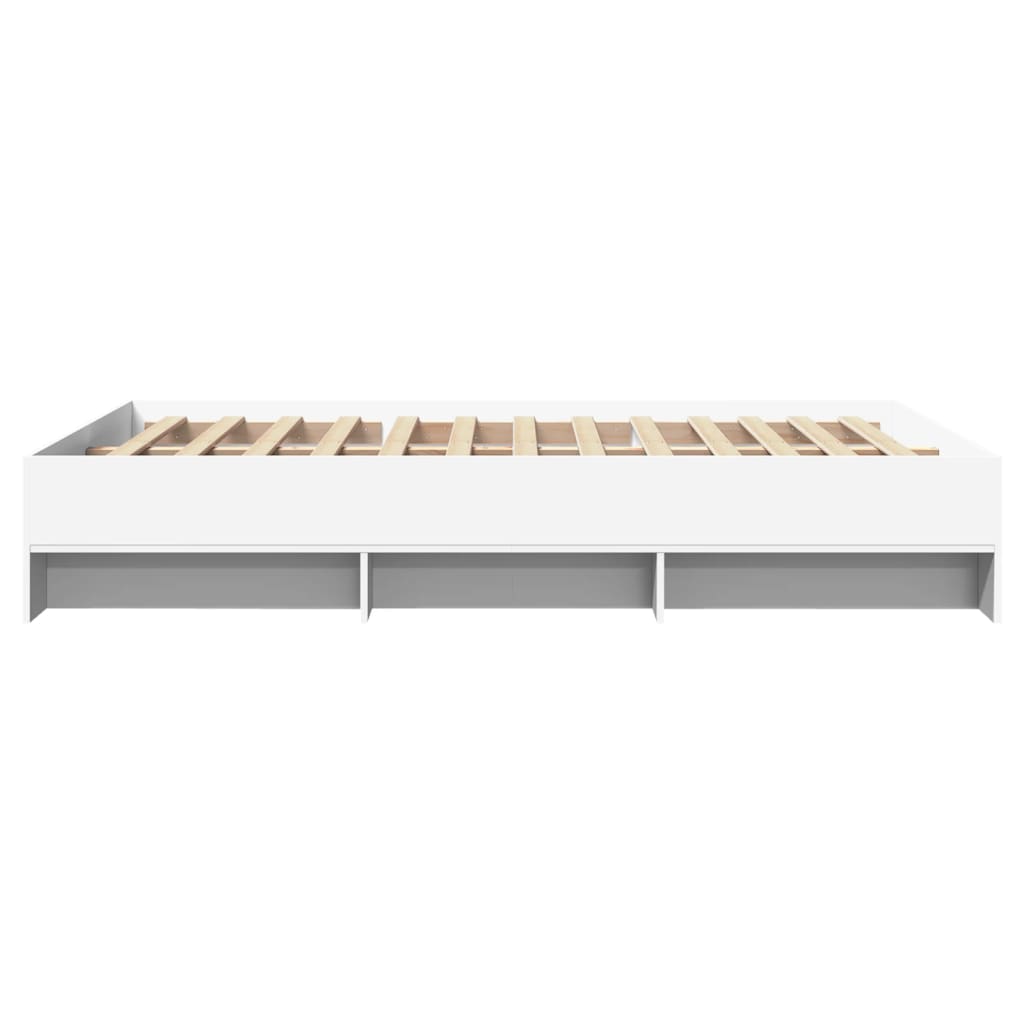 Bedframe bewerkt hout wit 140x200 cm Bedden & bedframes | Creëer jouw Trendy Thuis | Gratis bezorgd & Retour | Trendy.nl