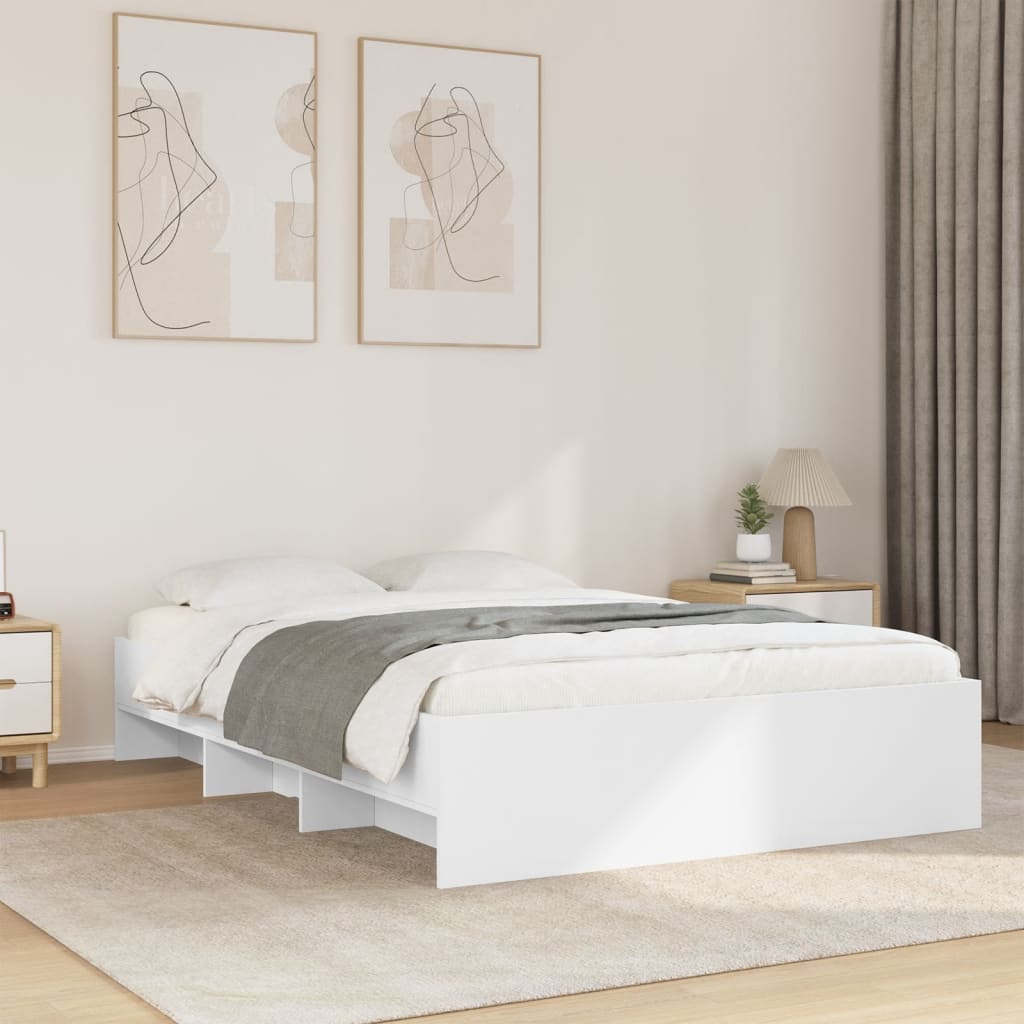 Bedframe bewerkt hout wit 120x190 cm Bedden & bedframes | Creëer jouw Trendy Thuis | Gratis bezorgd & Retour | Trendy.nl