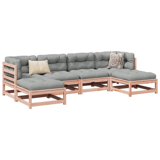 6-delige Loungeset met kussens massief douglas vurenhout Tuinsets | Creëer jouw Trendy Thuis | Gratis bezorgd & Retour | Trendy.nl