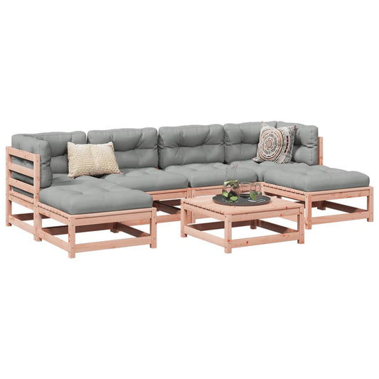 7-delige Loungeset met kussens massief douglas vurenhout Tuinsets | Creëer jouw Trendy Thuis | Gratis bezorgd & Retour | Trendy.nl