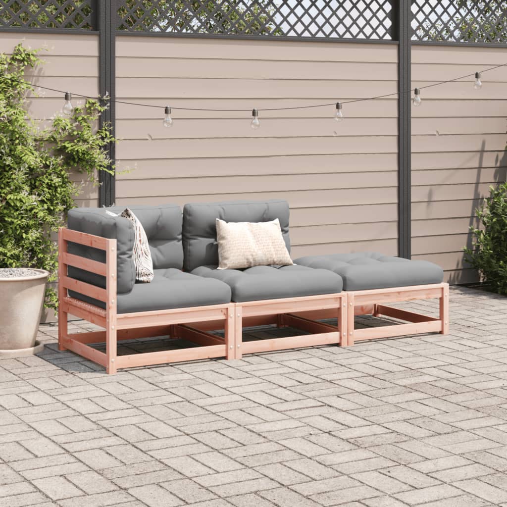 3-delige Loungeset met kussens massief douglas vurenhout Tuinsets | Creëer jouw Trendy Thuis | Gratis bezorgd & Retour | Trendy.nl