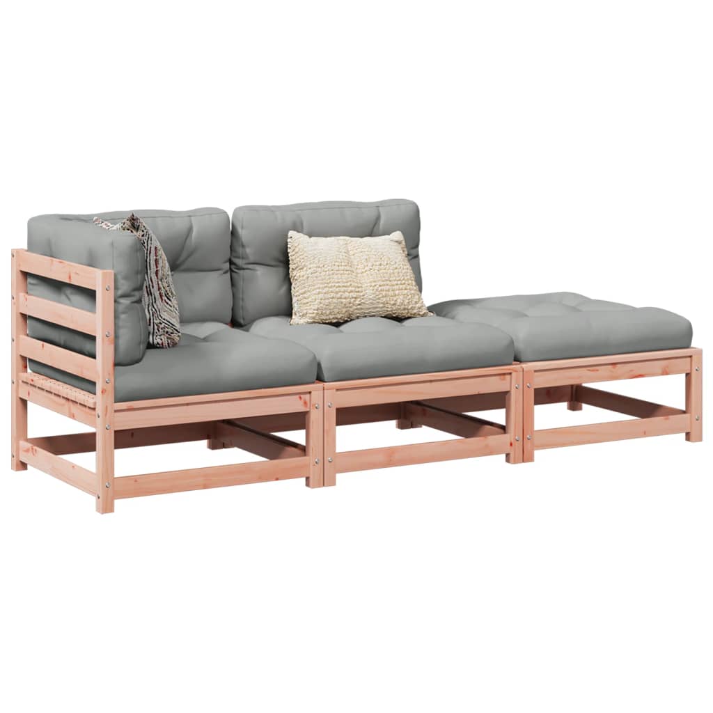 3-delige Loungeset met kussens massief douglas vurenhout Tuinsets | Creëer jouw Trendy Thuis | Gratis bezorgd & Retour | Trendy.nl