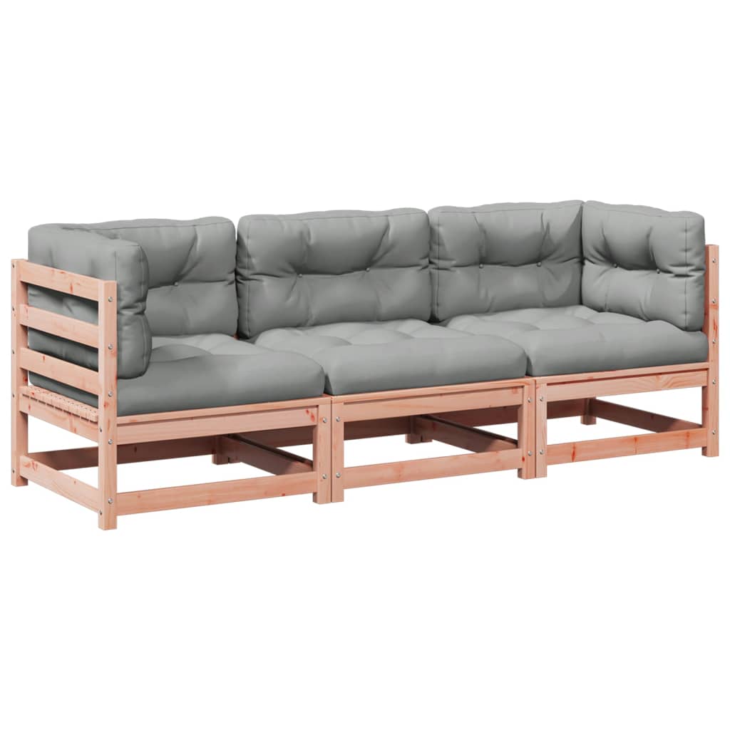 3-delige Loungeset met kussens massief douglas vurenhout Tuinsets | Creëer jouw Trendy Thuis | Gratis bezorgd & Retour | Trendy.nl