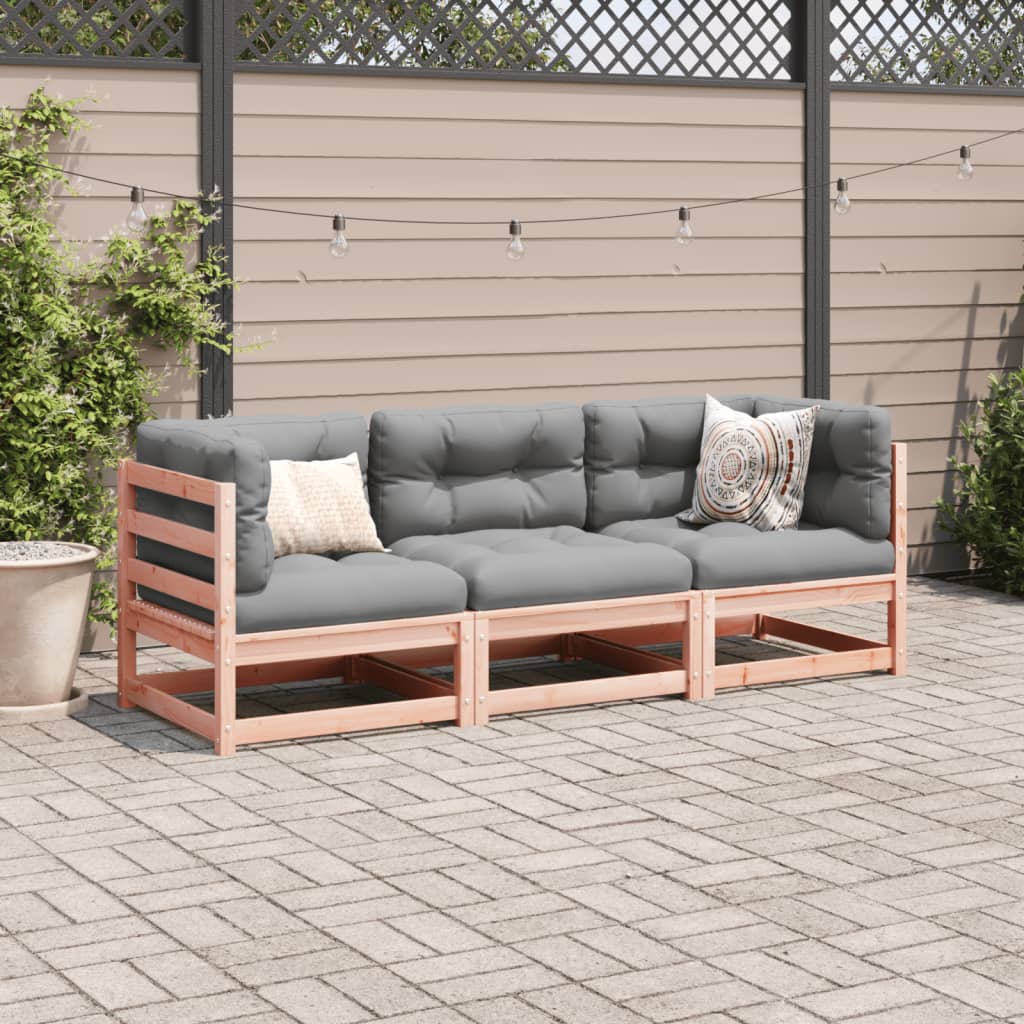 3-delige Loungeset met kussens massief douglas vurenhout Tuinsets | Creëer jouw Trendy Thuis | Gratis bezorgd & Retour | Trendy.nl