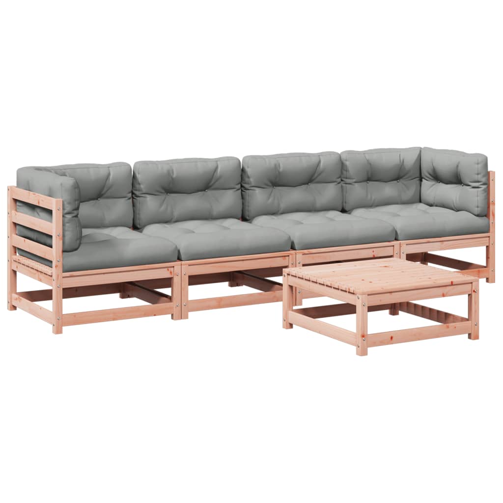 5-delige Loungeset met kussens massief douglas vurenhout Tuinsets | Creëer jouw Trendy Thuis | Gratis bezorgd & Retour | Trendy.nl