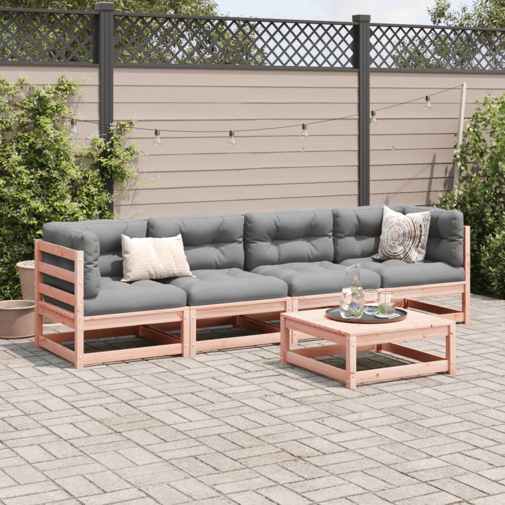 5-delige Loungeset met kussens massief douglas vurenhout Tuinsets | Creëer jouw Trendy Thuis | Gratis bezorgd & Retour | Trendy.nl