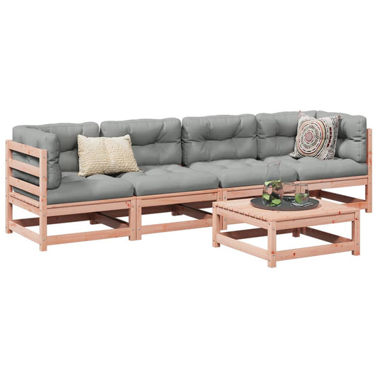 5-delige Loungeset met kussens massief douglas vurenhout Tuinsets | Creëer jouw Trendy Thuis | Gratis bezorgd & Retour | Trendy.nl