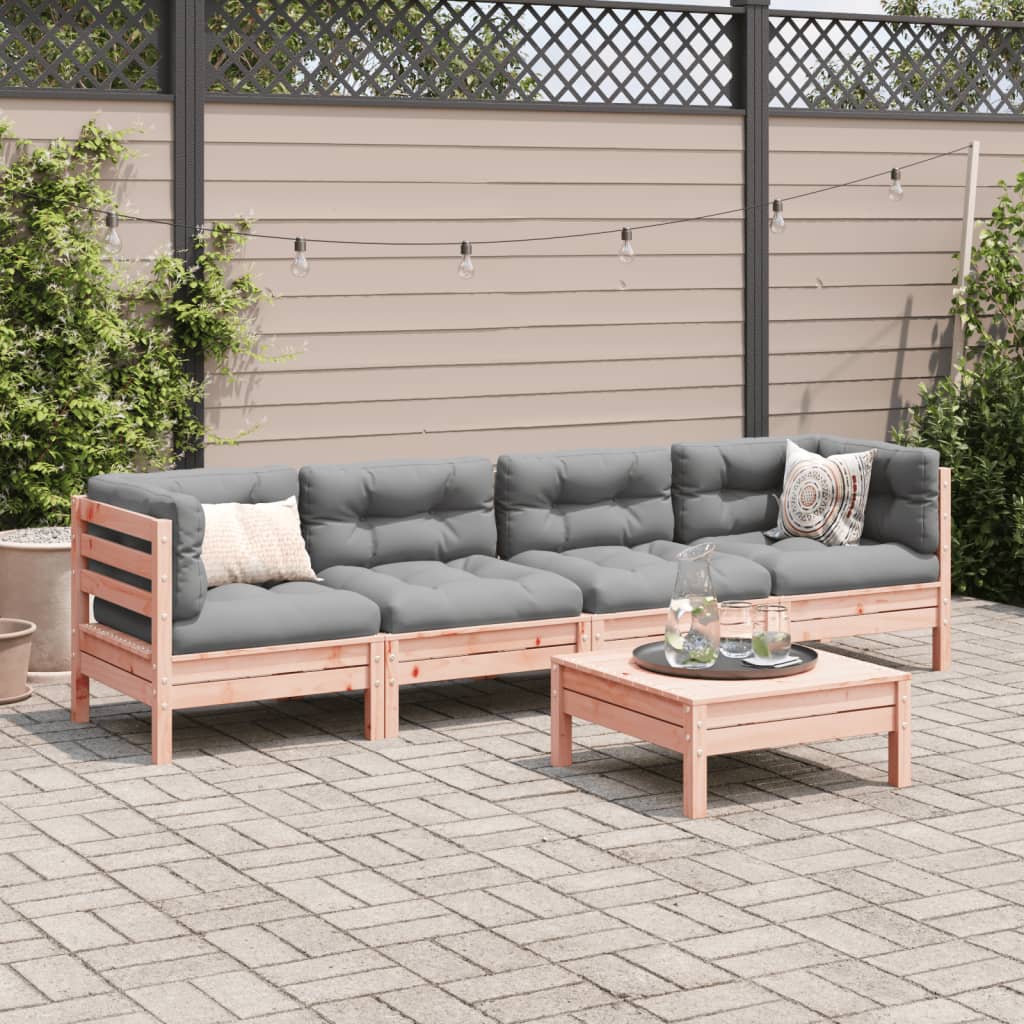 5-delige Loungeset met kussens massief douglas vurenhout Tuinsets | Creëer jouw Trendy Thuis | Gratis bezorgd & Retour | Trendy.nl