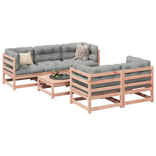 6-delige Loungeset met kussens massief douglas vurenhout Tuinsets | Creëer jouw Trendy Thuis | Gratis bezorgd & Retour | Trendy.nl