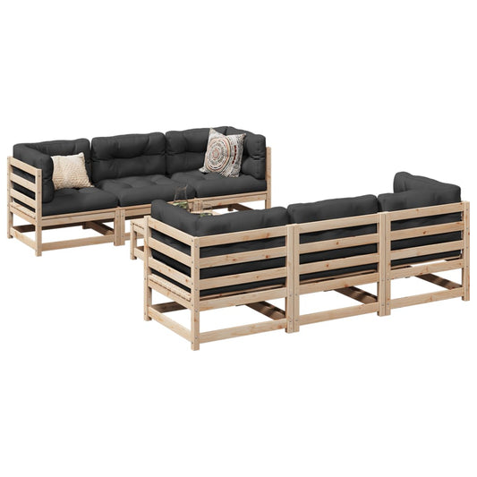 7-delige Loungeset massief grenenhout Tuinsets | Creëer jouw Trendy Thuis | Gratis bezorgd & Retour | Trendy.nl