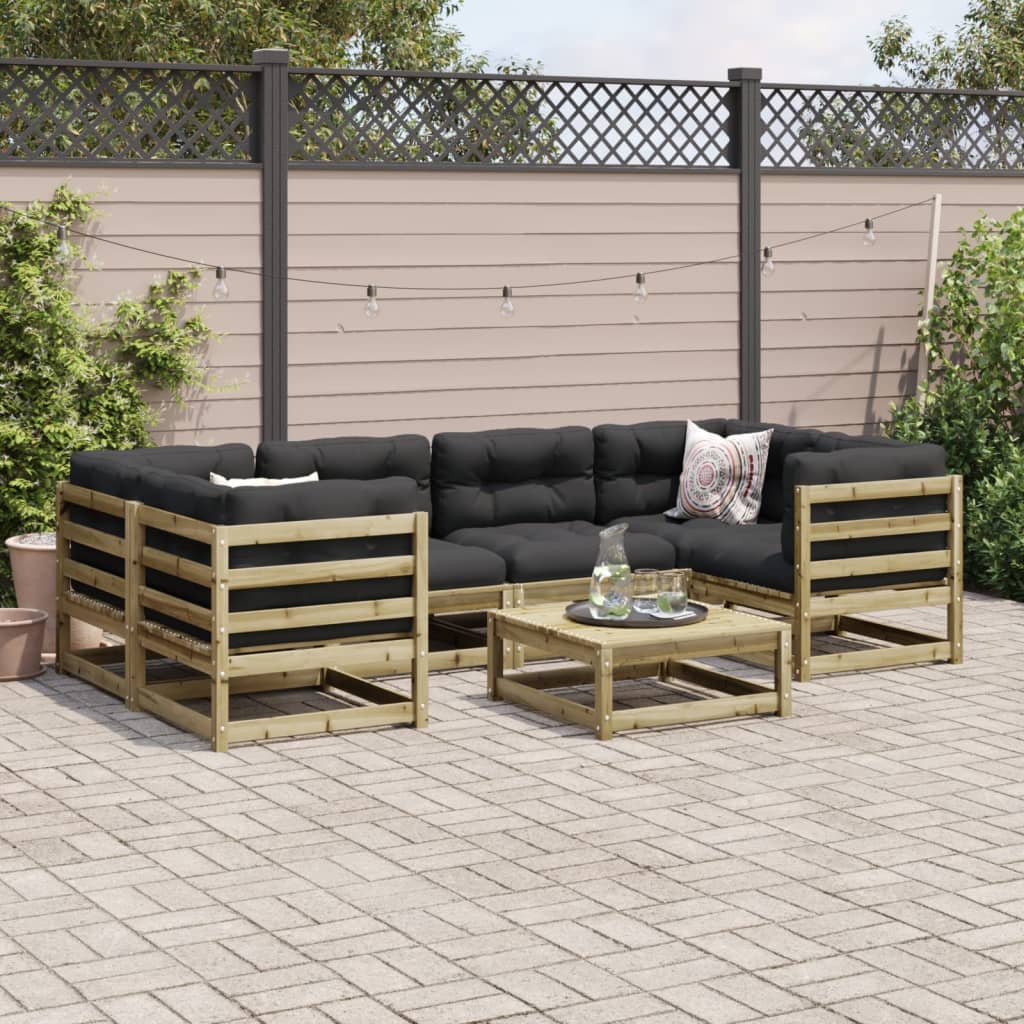 7-delige Loungeset geïmpregneerd grenenhout Tuinsets | Creëer jouw Trendy Thuis | Gratis bezorgd & Retour | Trendy.nl