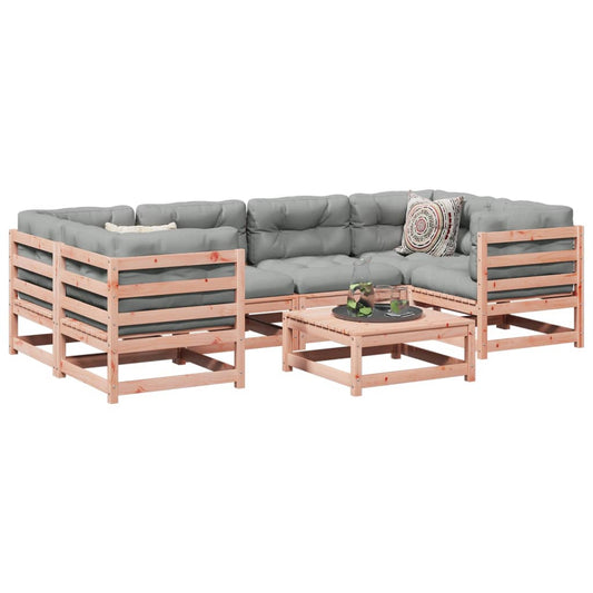 7-delige Loungeset met kussens massief douglas vurenhout Tuinsets | Creëer jouw Trendy Thuis | Gratis bezorgd & Retour | Trendy.nl