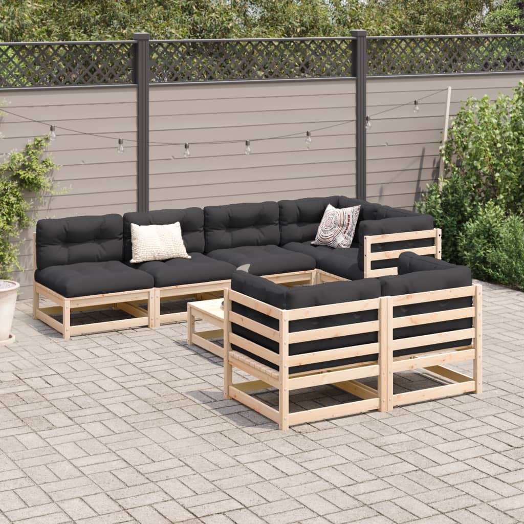 8-delige Loungeset massief grenenhout Tuinsets | Creëer jouw Trendy Thuis | Gratis bezorgd & Retour | Trendy.nl