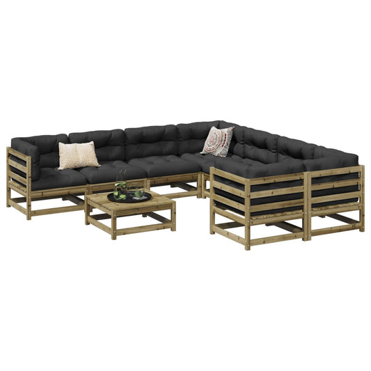 9-delige Loungeset geïmpregneerd grenenhout Tuinsets | Creëer jouw Trendy Thuis | Gratis bezorgd & Retour | Trendy.nl