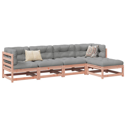 5-delige Loungeset met kussens massief douglas vurenhout Tuinsets | Creëer jouw Trendy Thuis | Gratis bezorgd & Retour | Trendy.nl