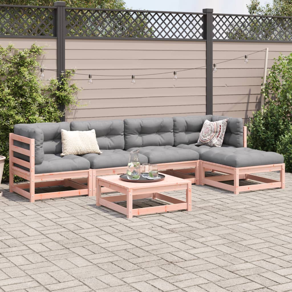 6-delige Loungeset met kussens massief douglas vurenhout Tuinsets | Creëer jouw Trendy Thuis | Gratis bezorgd & Retour | Trendy.nl