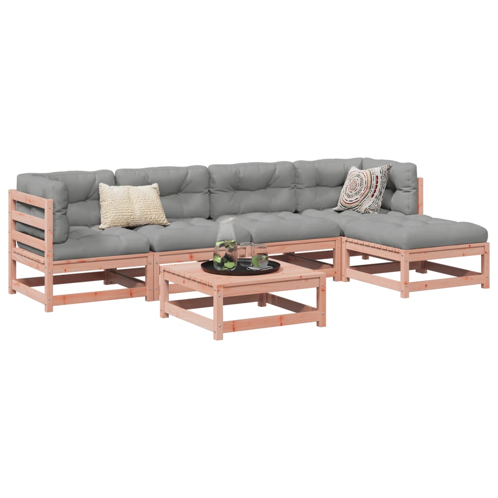 6-delige Loungeset met kussens massief douglas vurenhout Tuinsets | Creëer jouw Trendy Thuis | Gratis bezorgd & Retour | Trendy.nl