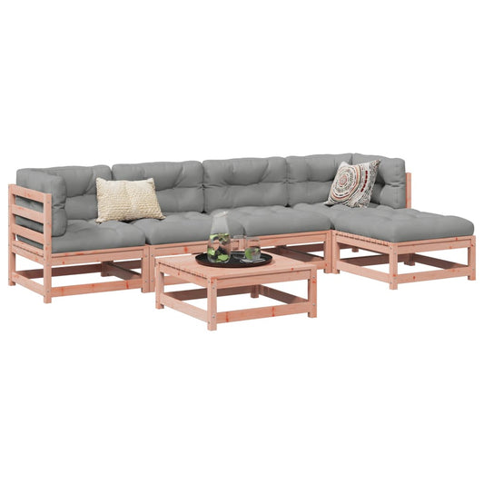 6-delige Loungeset met kussens massief douglas vurenhout Tuinsets | Creëer jouw Trendy Thuis | Gratis bezorgd & Retour | Trendy.nl