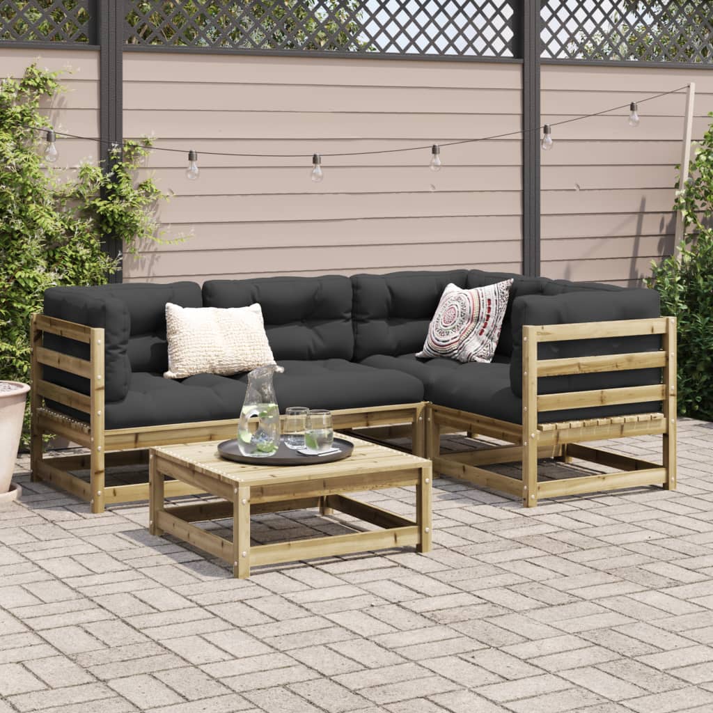 5-delige Loungeset geïmpregneerd grenenhout Tuinsets | Creëer jouw Trendy Thuis | Gratis bezorgd & Retour | Trendy.nl