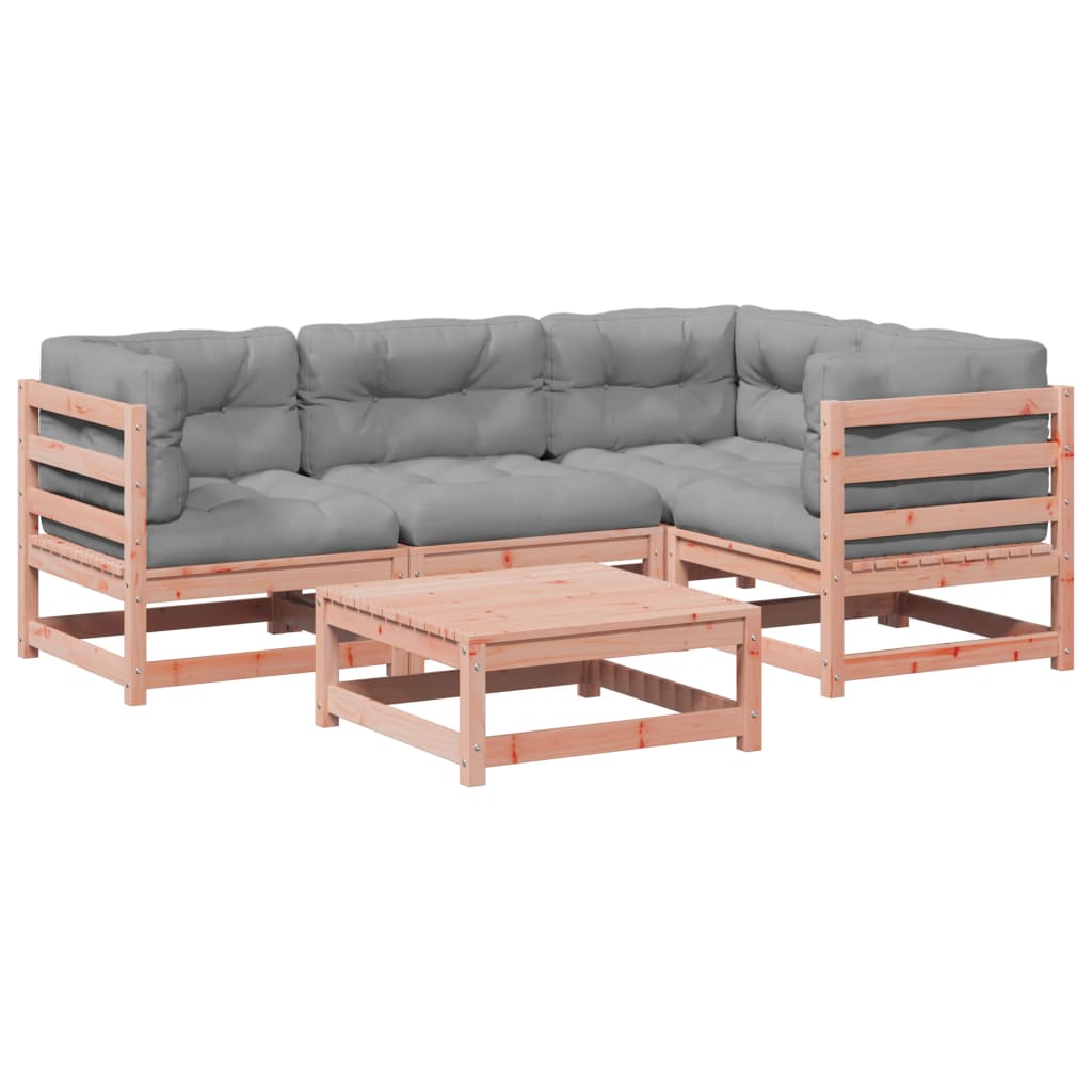 5-delige Loungeset met kussens massief douglas vurenhout Tuinsets | Creëer jouw Trendy Thuis | Gratis bezorgd & Retour | Trendy.nl