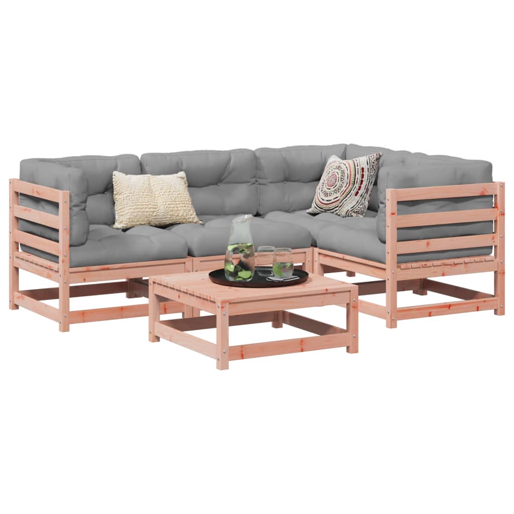 5-delige Loungeset met kussens massief douglas vurenhout Tuinsets | Creëer jouw Trendy Thuis | Gratis bezorgd & Retour | Trendy.nl