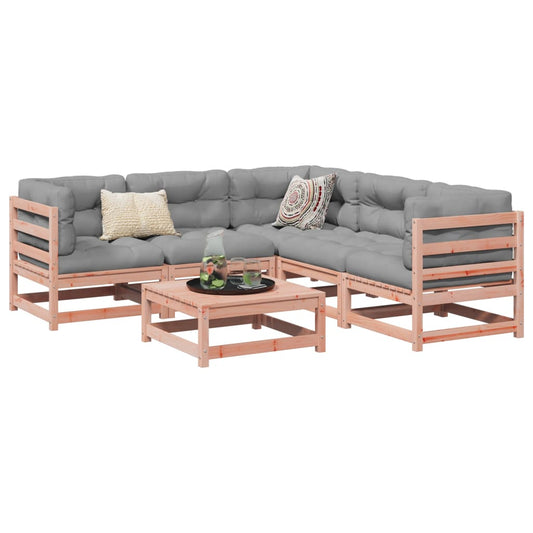 6-delige Loungeset met kussens massief douglas vurenhout Tuinsets | Creëer jouw Trendy Thuis | Gratis bezorgd & Retour | Trendy.nl