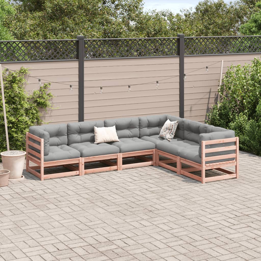 6-delige Loungeset met kussens massief douglas vurenhout Tuinsets | Creëer jouw Trendy Thuis | Gratis bezorgd & Retour | Trendy.nl