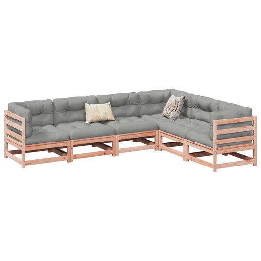 6-delige Loungeset met kussens massief douglas vurenhout Tuinsets | Creëer jouw Trendy Thuis | Gratis bezorgd & Retour | Trendy.nl