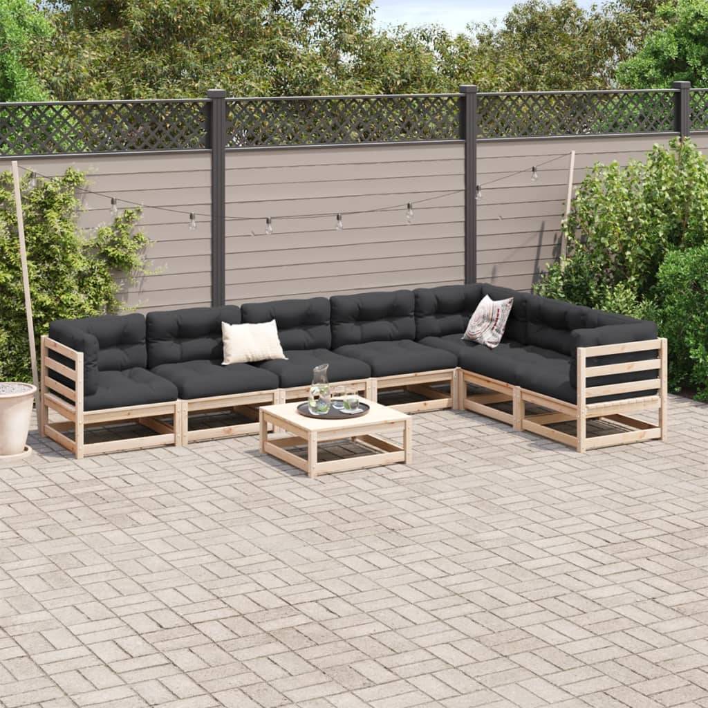 8-delige Loungeset massief grenenhout Tuinsets | Creëer jouw Trendy Thuis | Gratis bezorgd & Retour | Trendy.nl