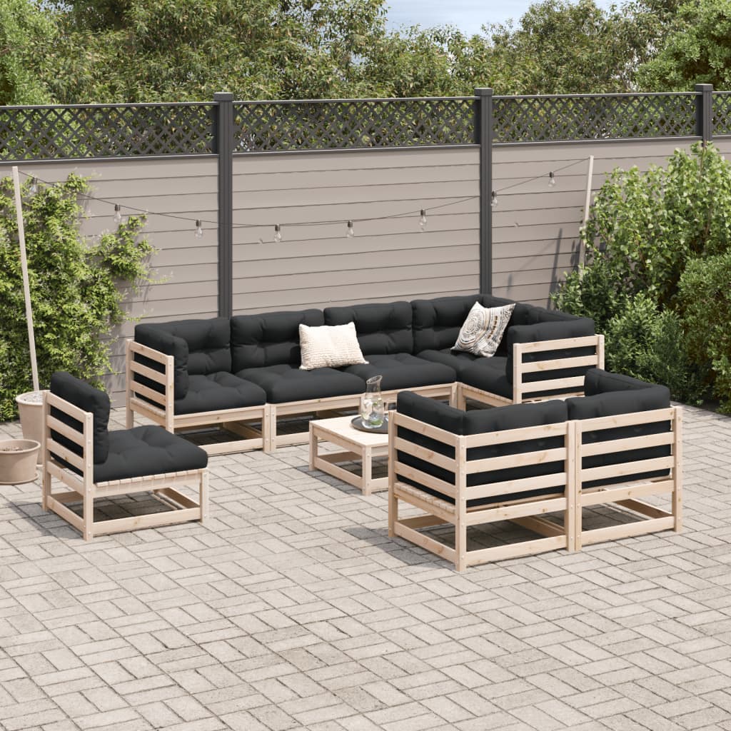 9-delige Loungeset massief grenenhout Tuinsets | Creëer jouw Trendy Thuis | Gratis bezorgd & Retour | Trendy.nl