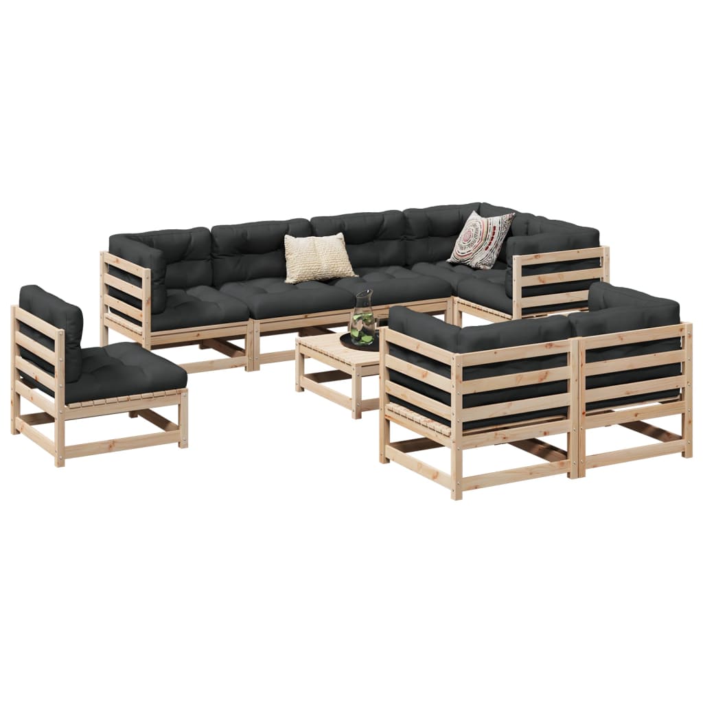 9-delige Loungeset massief grenenhout Tuinsets | Creëer jouw Trendy Thuis | Gratis bezorgd & Retour | Trendy.nl