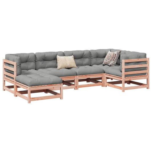 6-delige Loungeset met kussens massief douglas vurenhout Tuinsets | Creëer jouw Trendy Thuis | Gratis bezorgd & Retour | Trendy.nl