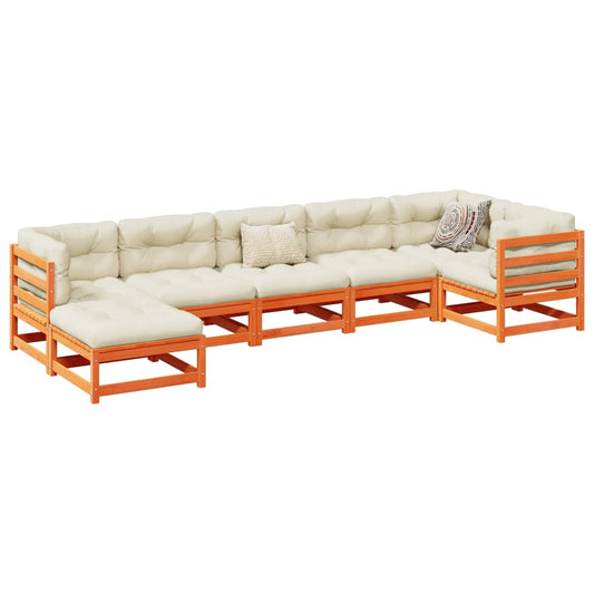 7-delige Loungeset massief grenenhout wasbruin Tuinsets | Creëer jouw Trendy Thuis | Gratis bezorgd & Retour | Trendy.nl