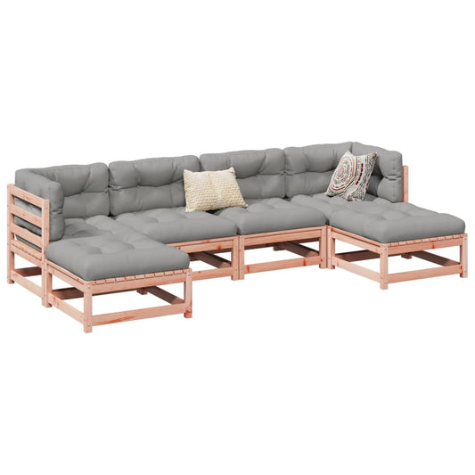 6-delige Loungeset met kussens massief douglas vurenhout Tuinsets | Creëer jouw Trendy Thuis | Gratis bezorgd & Retour | Trendy.nl