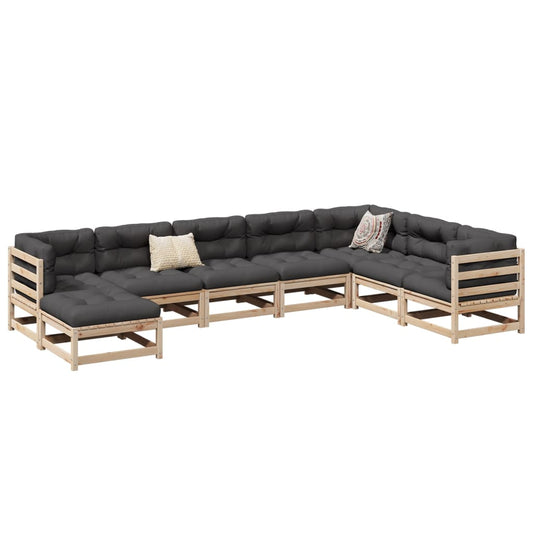 8-delige Loungeset massief grenenhout Tuinsets | Creëer jouw Trendy Thuis | Gratis bezorgd & Retour | Trendy.nl