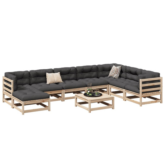 9-delige Loungeset massief grenenhout Tuinsets | Creëer jouw Trendy Thuis | Gratis bezorgd & Retour | Trendy.nl