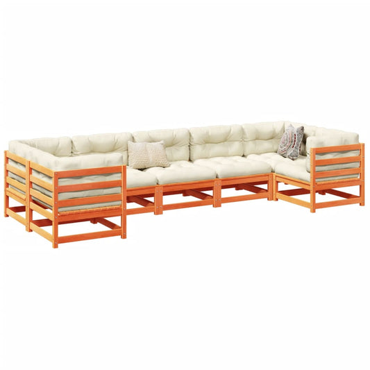 7-delige Loungeset massief grenenhout wasbruin Tuinsets | Creëer jouw Trendy Thuis | Gratis bezorgd & Retour | Trendy.nl