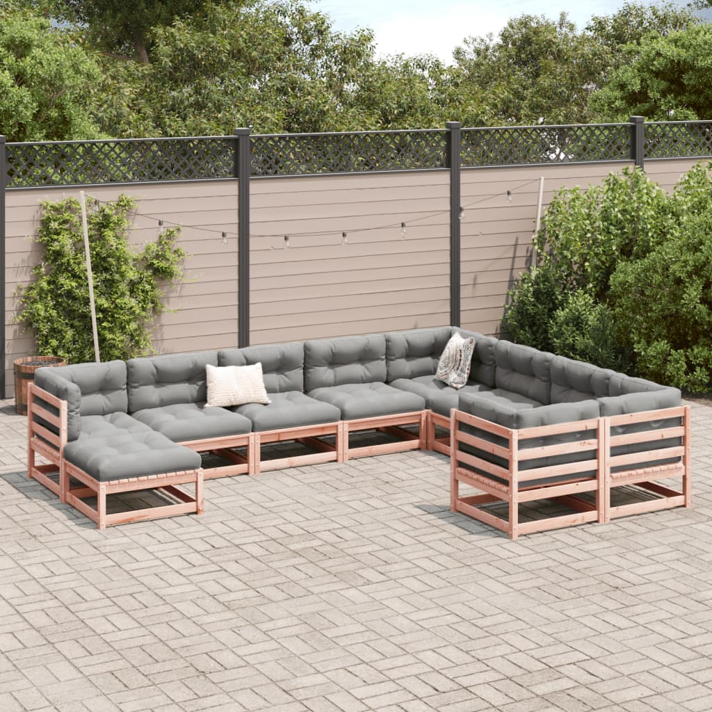 10-delige Loungeset massief douglas vurenhout Tuinsets | Creëer jouw Trendy Thuis | Gratis bezorgd & Retour | Trendy.nl