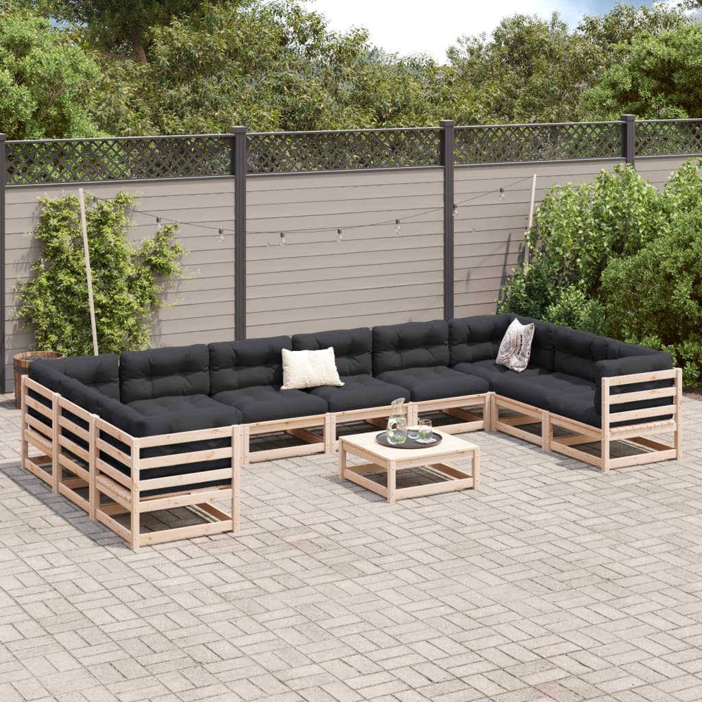 11-delige Loungeset massief grenenhout Tuinsets | Creëer jouw Trendy Thuis | Gratis bezorgd & Retour | Trendy.nl