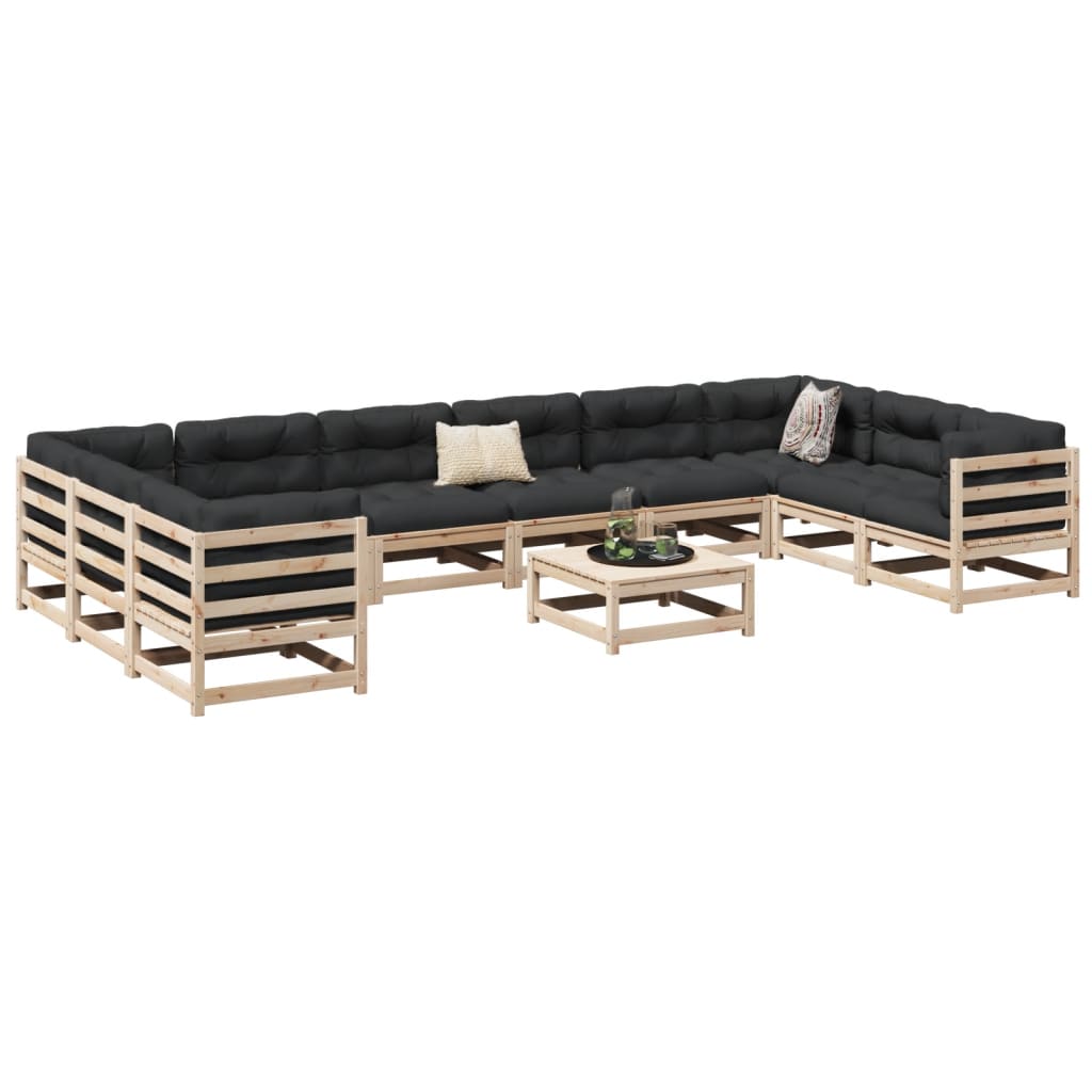 11-delige Loungeset massief grenenhout Tuinsets | Creëer jouw Trendy Thuis | Gratis bezorgd & Retour | Trendy.nl