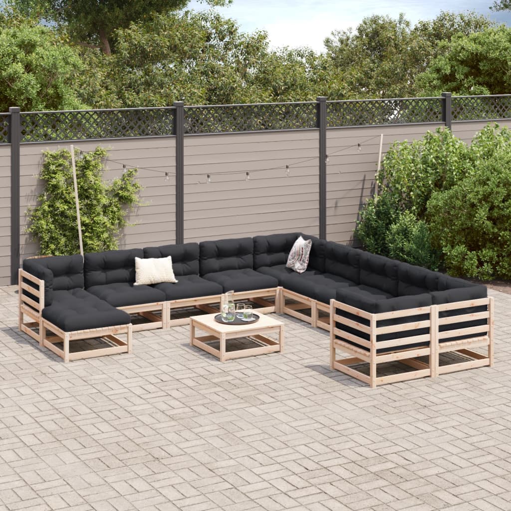 12-delige Loungeset massief grenenhout Tuinsets | Creëer jouw Trendy Thuis | Gratis bezorgd & Retour | Trendy.nl